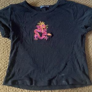 brandy melville black crop top